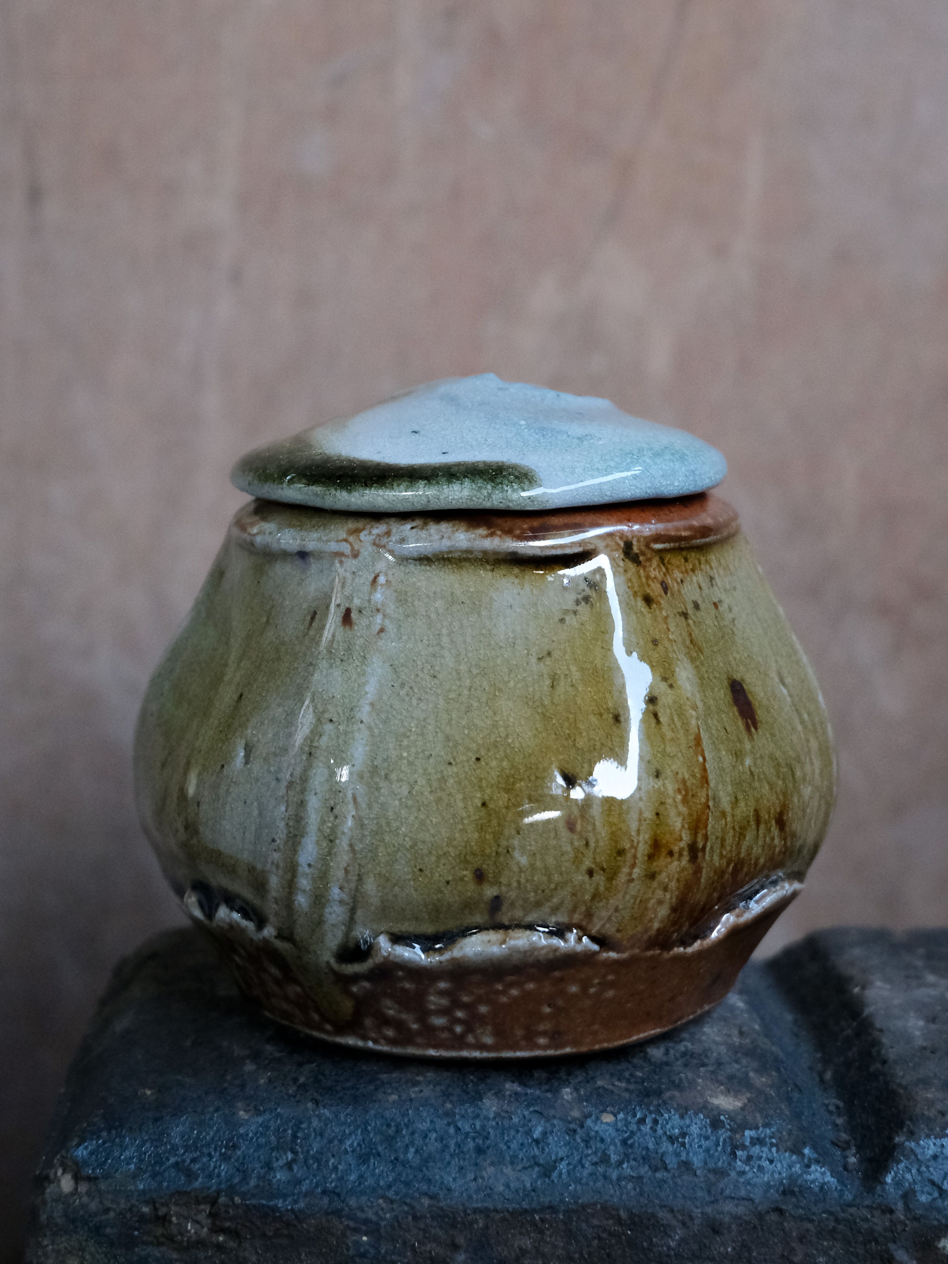 Faceted Lidded Jar 