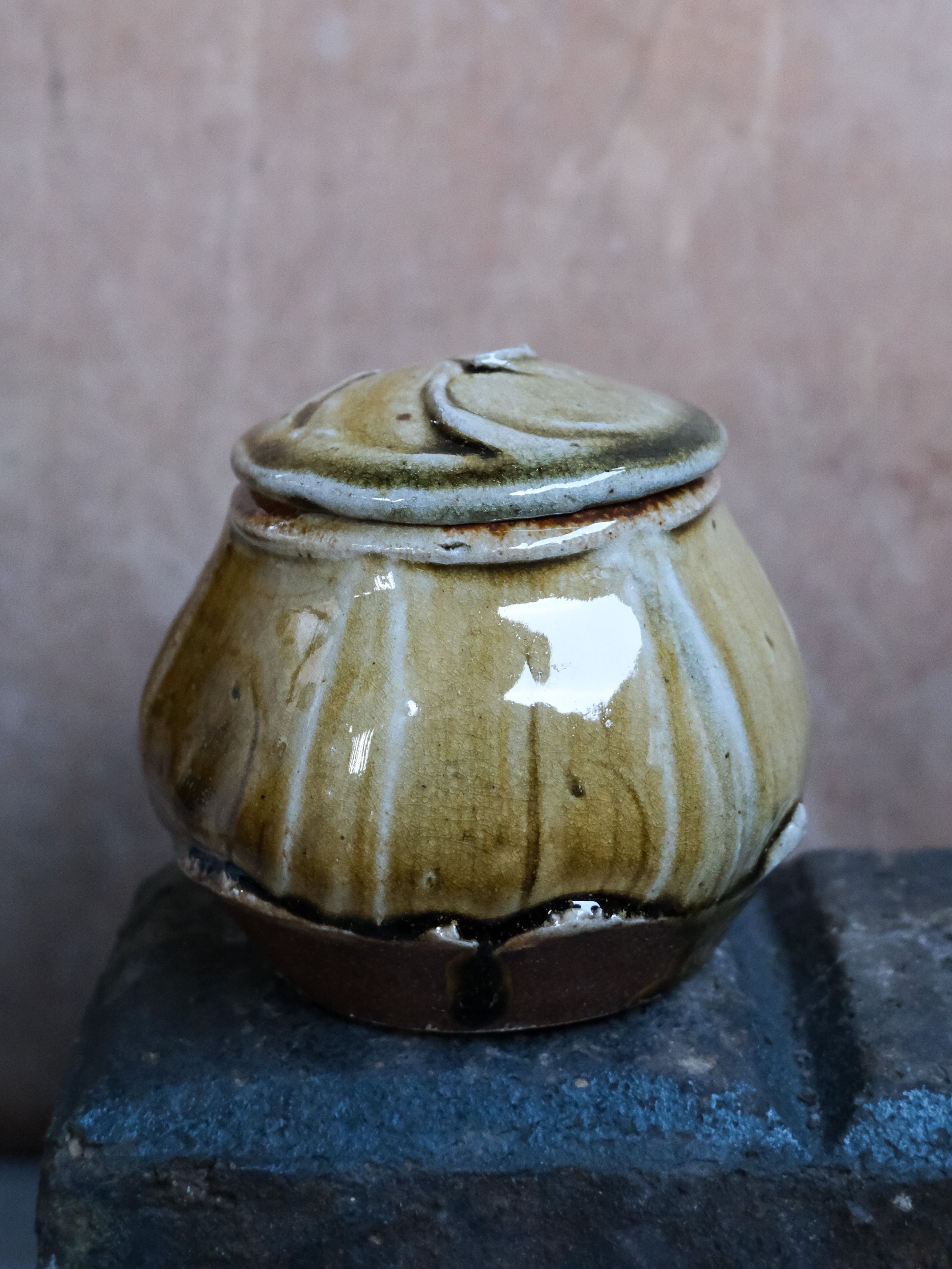 Faceted Lidded Jar 