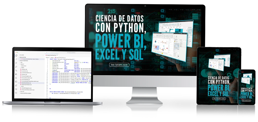 Especialización en Ciencia de Datos con Python, Power BI, Excel y SQL 