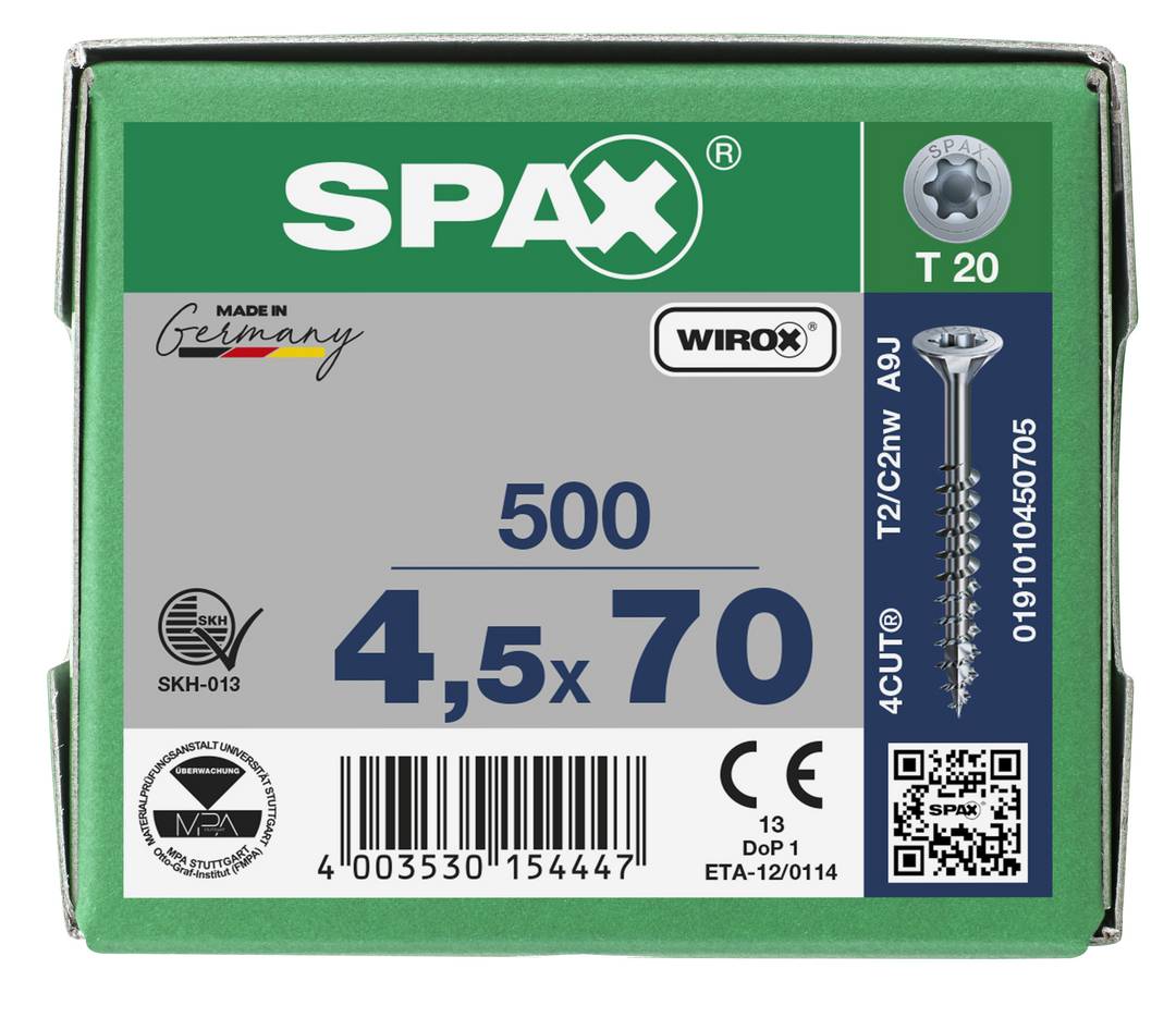 SPAX Tréskrúfur UZ 4.5x70 (500)