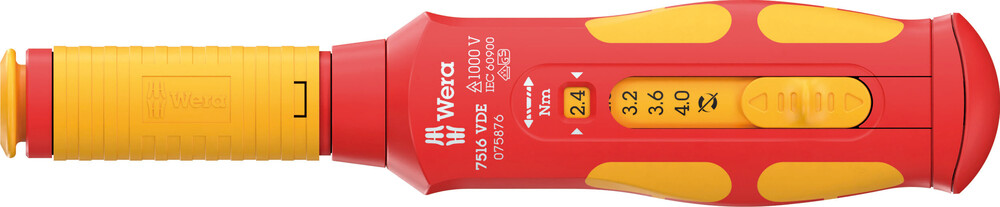 Wera 7516 Speed Torque Átaksmælir VDE 2.4-4.0 Nm