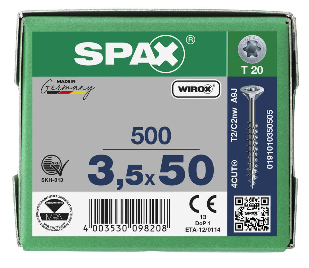 SPAX Tréskrúfur UZ 3.5x50 (500)