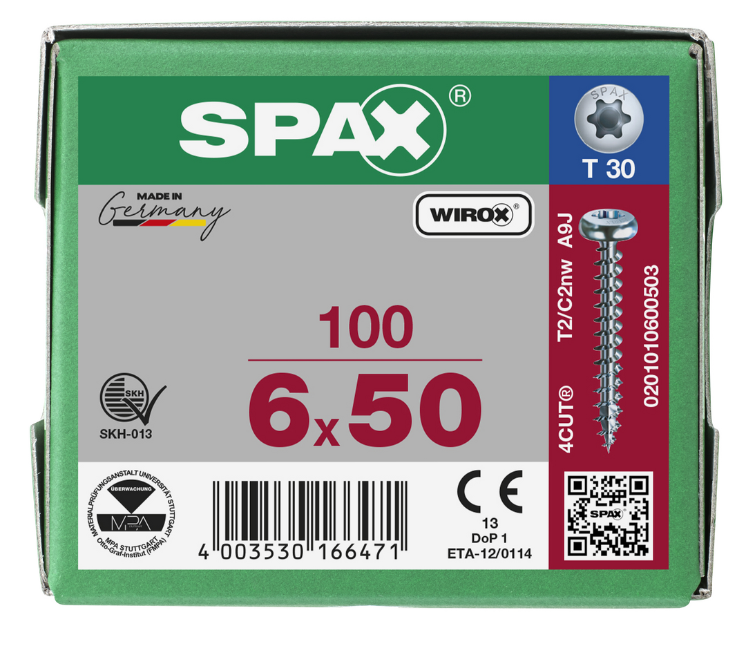 SPAX Tréskrúfur PH 6.0x50 (100)