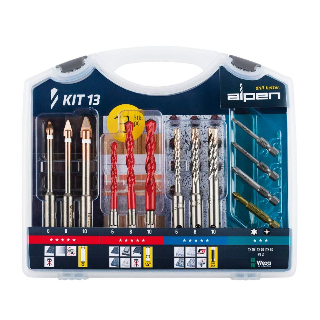 Alpen DRILL fjölnota borasett KIT 13