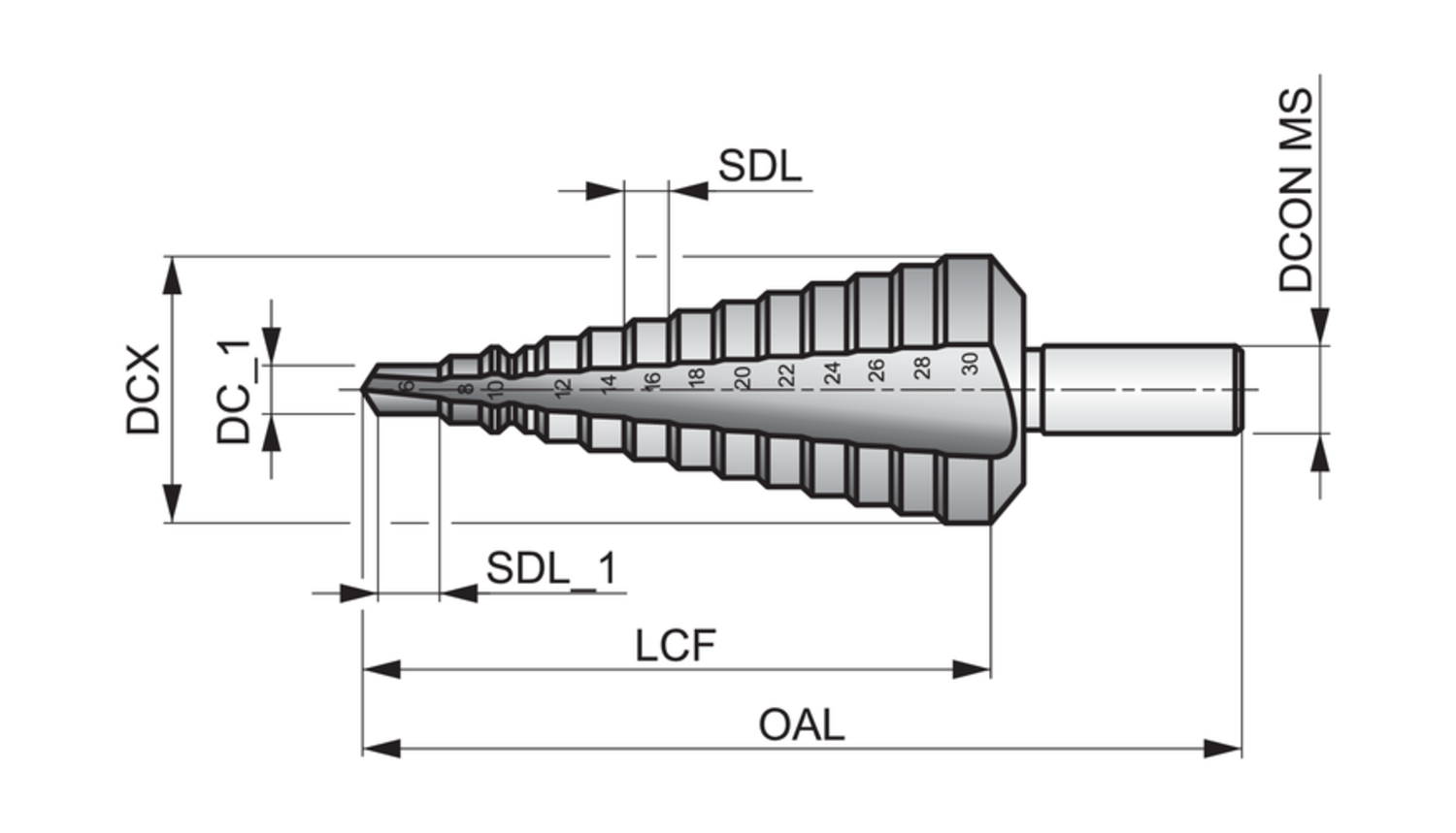 Dormer G314 Þrepaborar