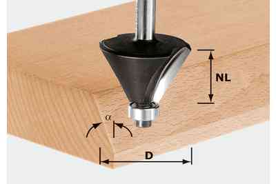 Festool Chamfer cutter HW S8 D36/45° 491025
