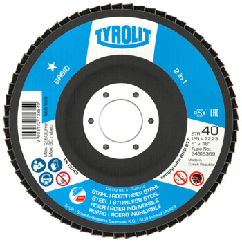 Tyrolit Flipaskífur 27A 125mm GR80 Basic 34318391
