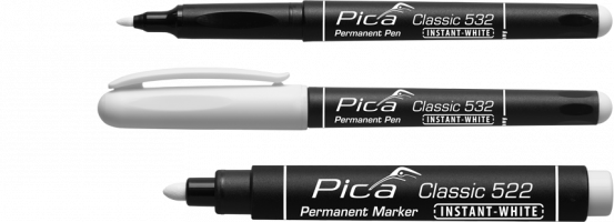 Pica 522/52 Tússpenni fine Hvítur 2-4mm