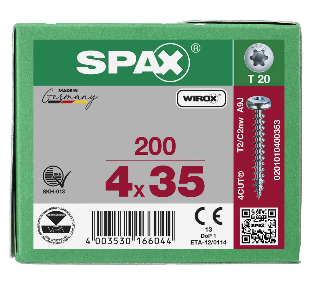 SPAX Tréskrúfur PH 4.0x35 (200) 