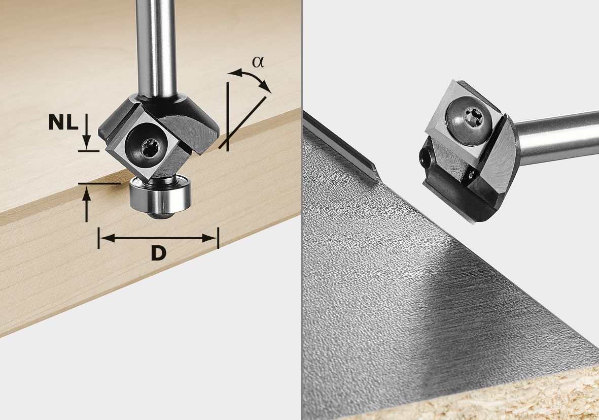 Festool Chamfer cut Rev. blades S8 45° D27 499807