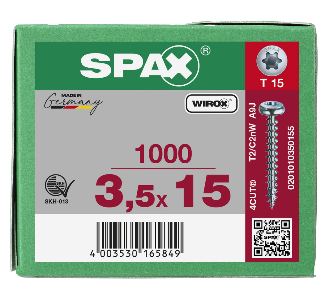 SPAX Tréskrúfur PH 3.5x15 (1000)