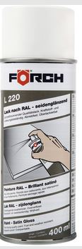 Förch Lakk Hvítt Háglans RAL9010 400ml
