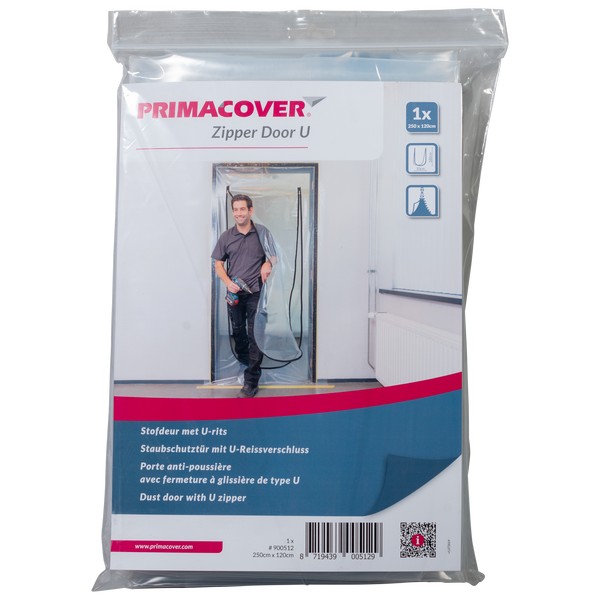 PrimaCover Zipper-Door U B120cm L250cm150μm svart