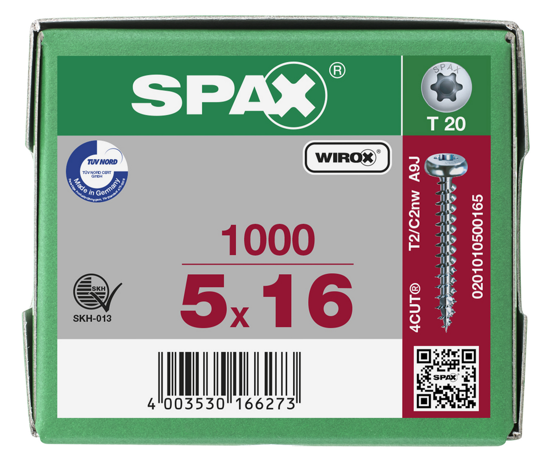 SPAX Tréskrúfur PH 5.0x16 (1000)