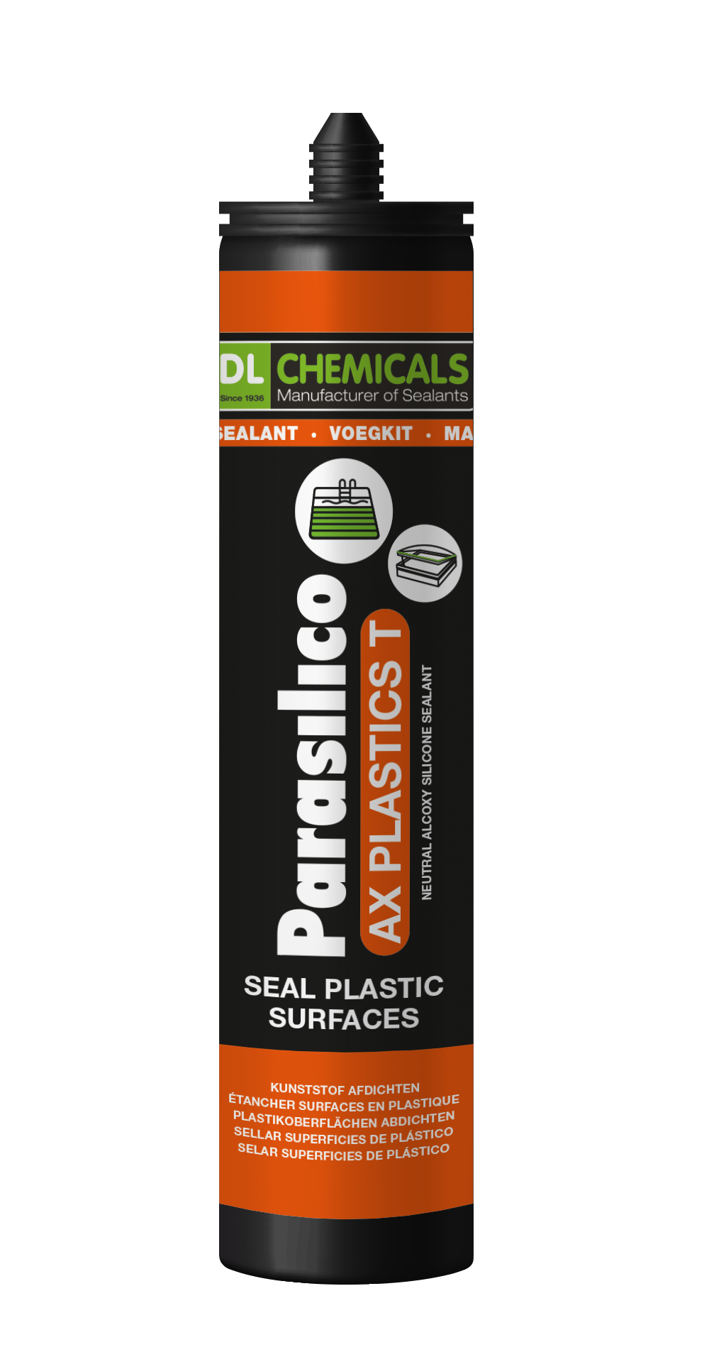 Parasilico AX Plastics T Glært 300ml 