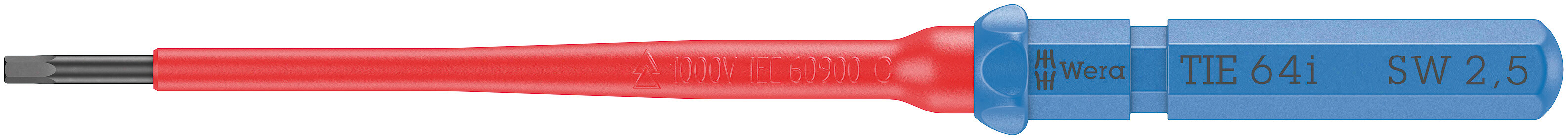 Wera VDE 64 i SB Skrúfjárnaendi 1000V 2.5mm sexkantur