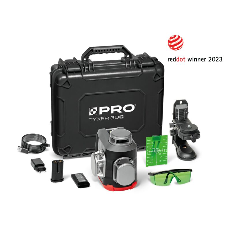 Pro Línulaser Tyxer 3DG Sett 3x360° PRO-L1307