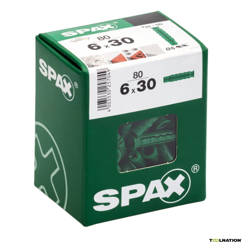 SPAX Plasttappar SD 6x30