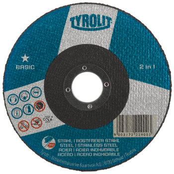 Tyrolit Skurðarskífa 125x1.6 Basic 2in1 34332873