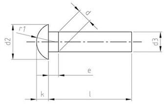 Stál Slaghnoð 5x8 DIN660
