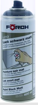 Förch Lakk Svart Matt RAL9005 400ml