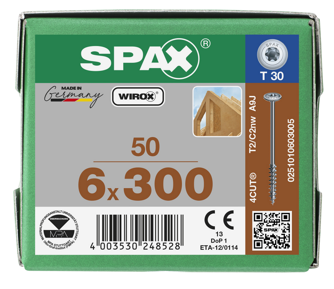 SPAX Franskar skrúfur 6.0x300 50