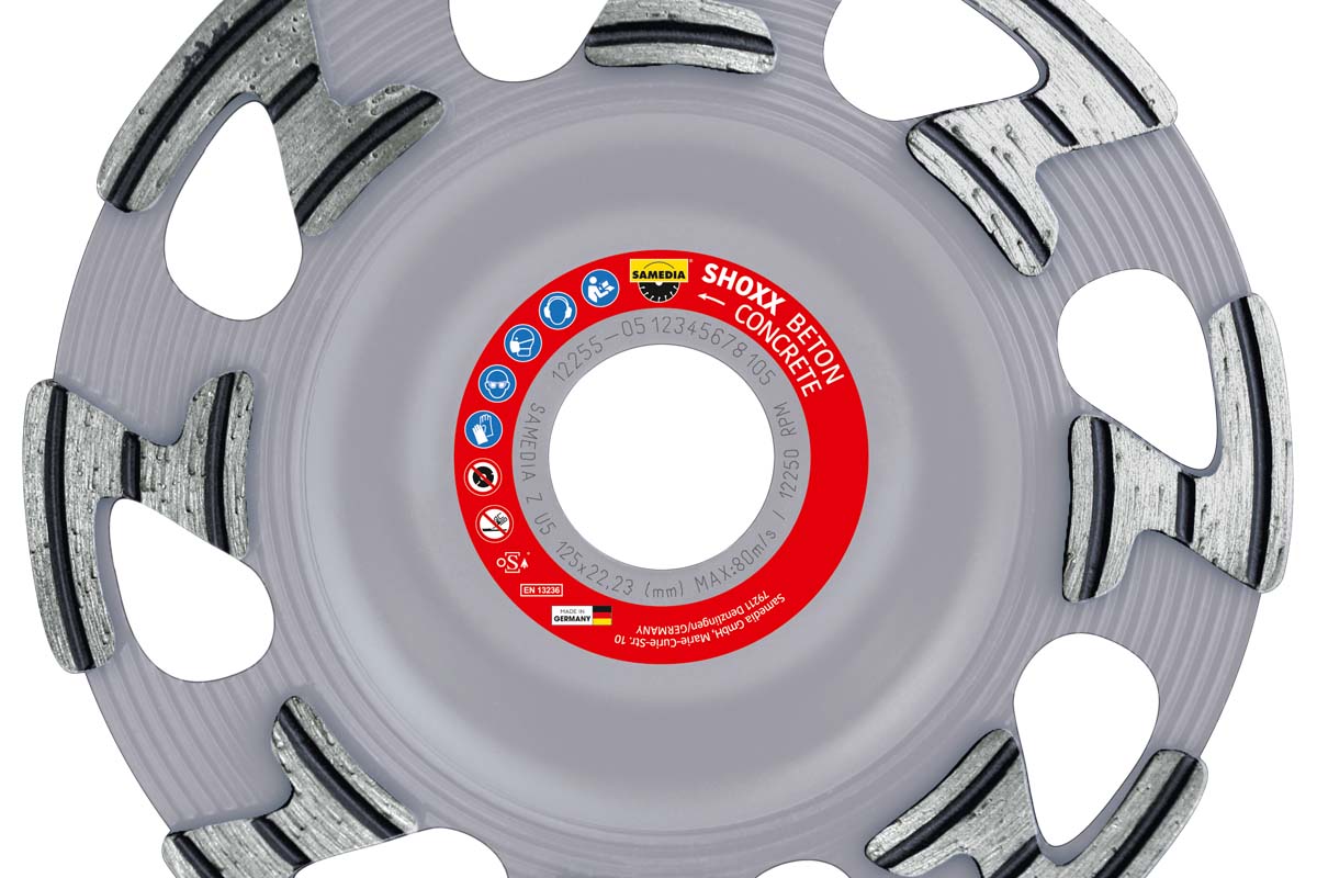 Samedia SHOXX Z U5 Slípibolli Steypa 125x22.23 