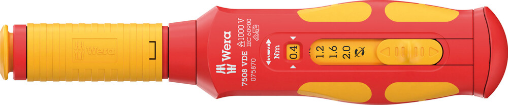 Wera 7516 Speed Torque Átaksmælir VDE 0.4-2.0 Nm