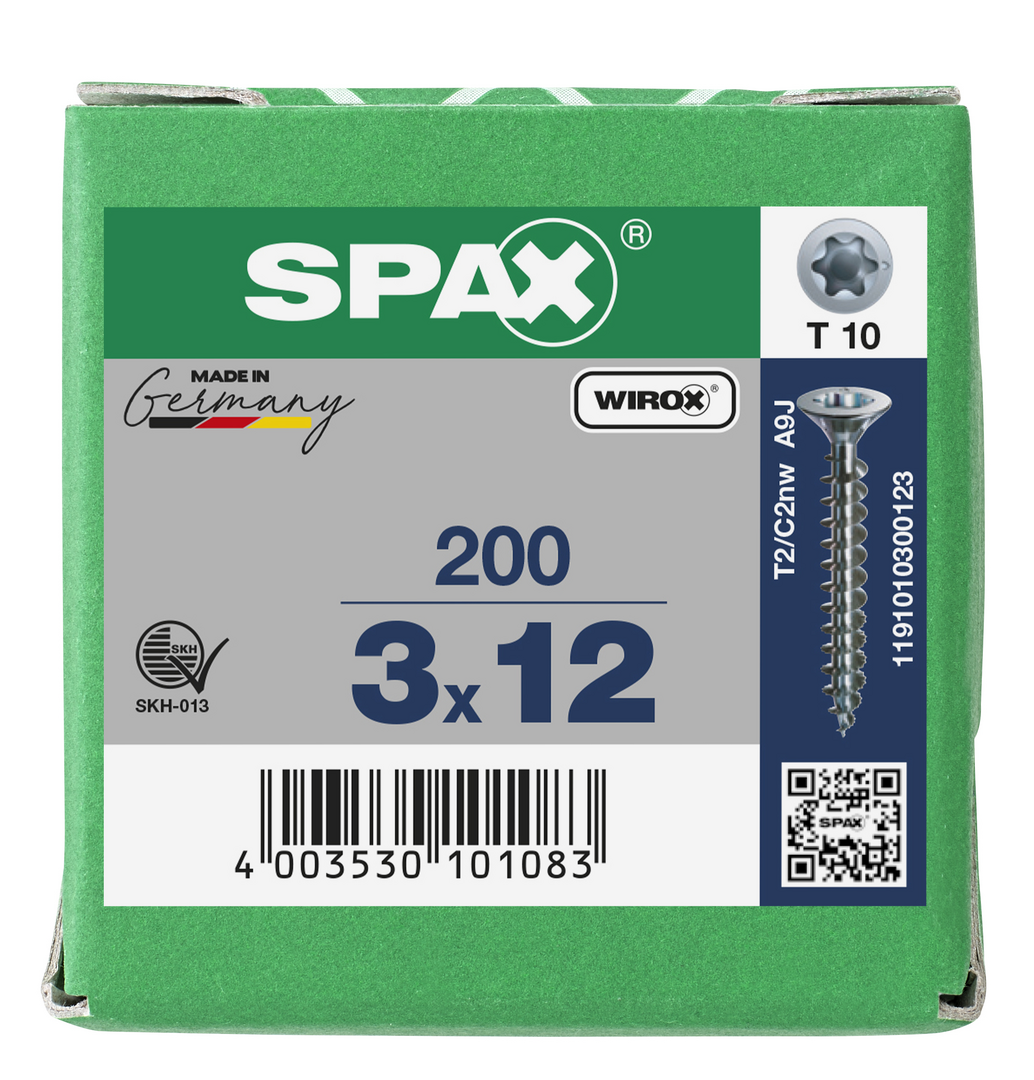 SPAX Tréskrúfur UZ 3.0x12/10 (200)