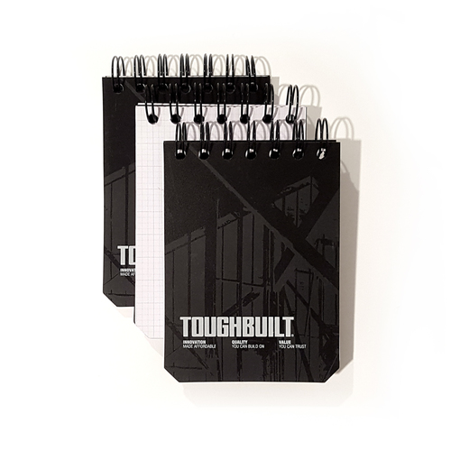 Toughbuilt Small Grid Notebook 3 Pack