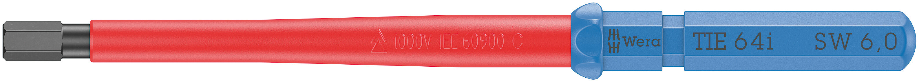 Wera VDE 64 i SB Skrúfjárnaendi 1000V 6.0mm sexkantur