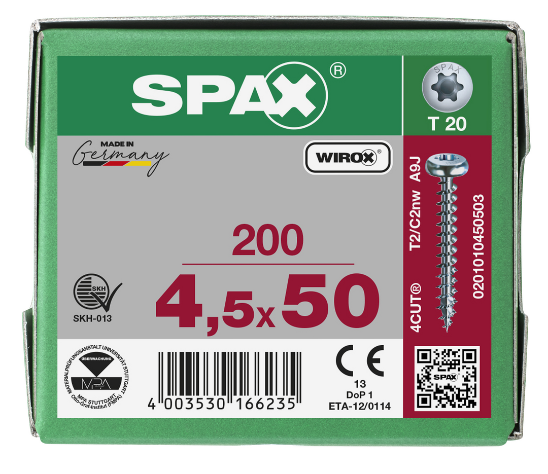 SPAX Tréskrúfur PH 4.5x50 (200)