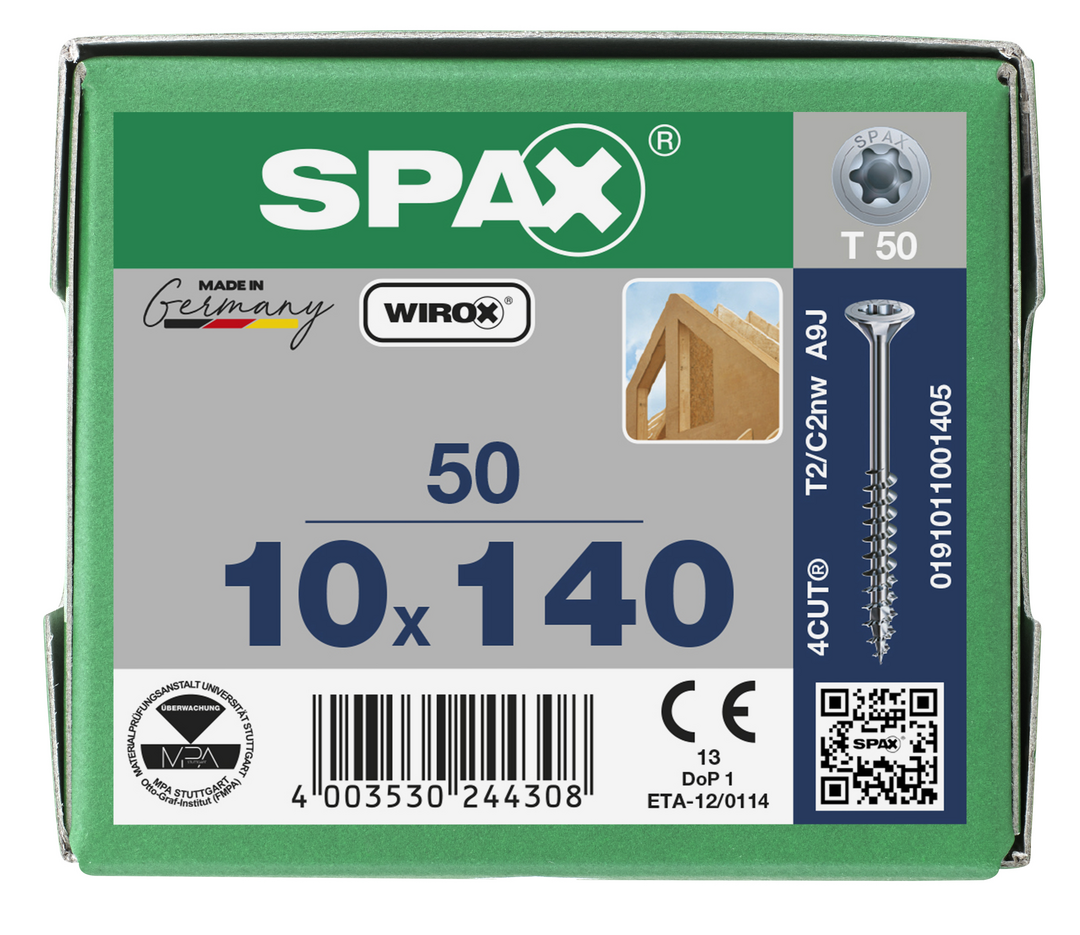 SPAX Tréskrúfur UZ 10.0x140 50