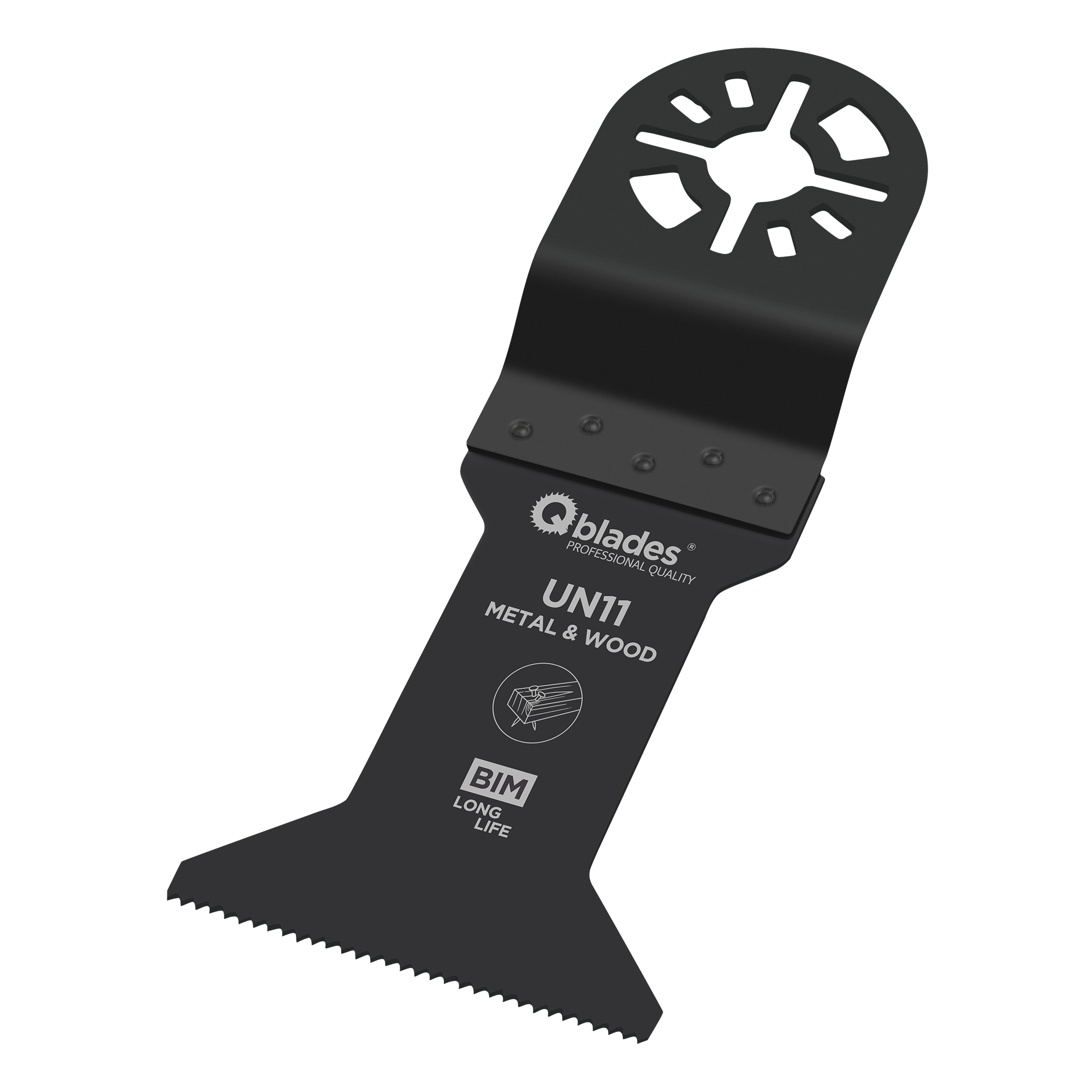 Qblades UN11 Fjölsagarblað 45x60mm Bi-Metal Universal 10+1stk