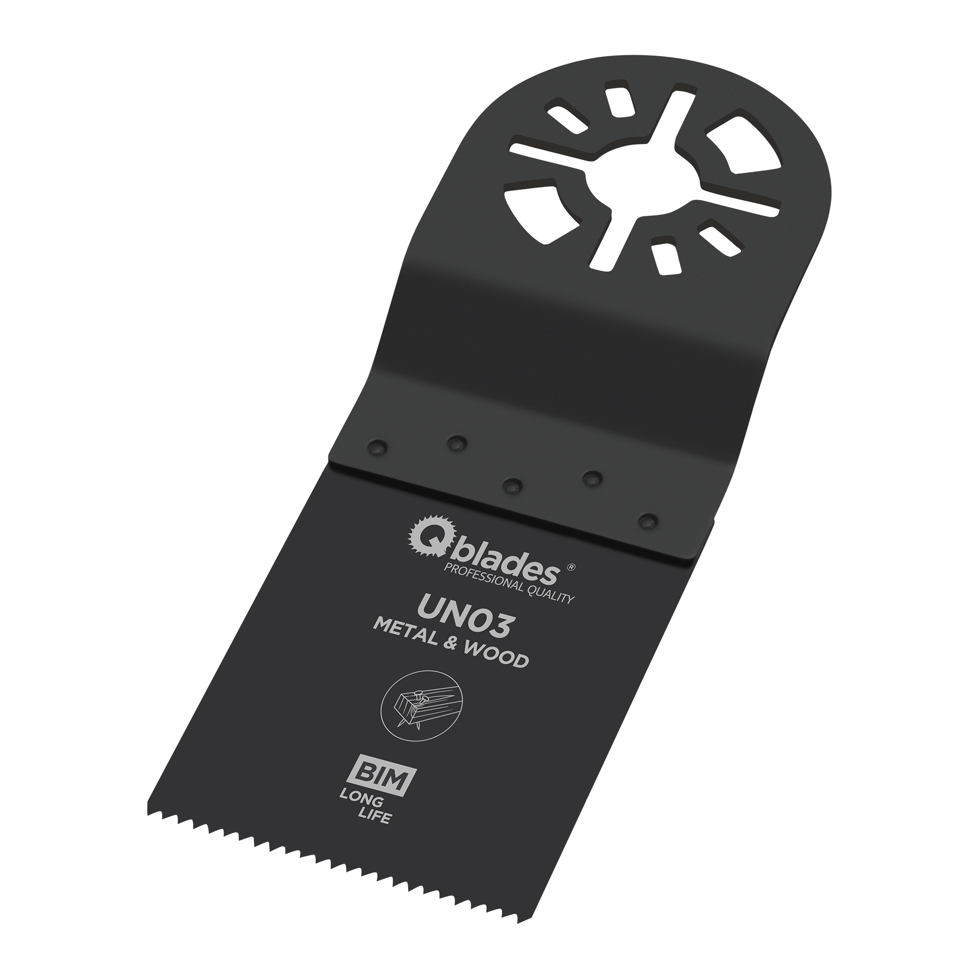 Qblades UN03 Fjölsagarblað 34x40mm Bi-Metal Universal