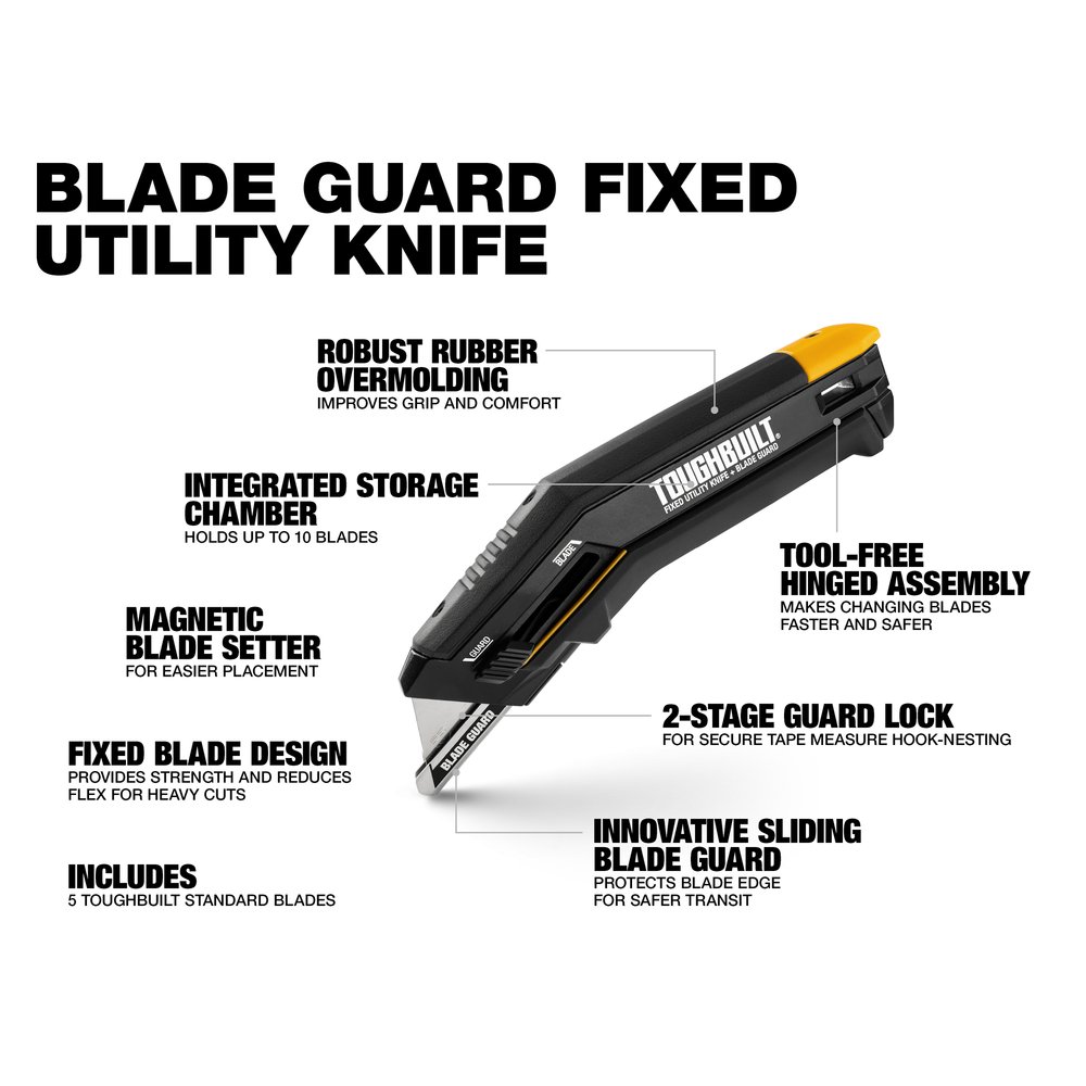 Toughbuilt Fixed Blade + Sliding Guard TB-H4-11-G
