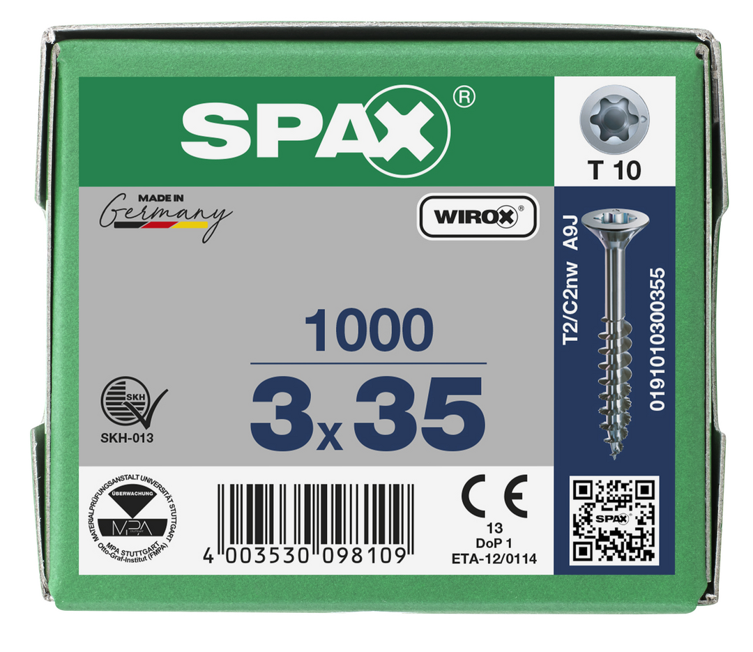 SPAX Tréskrúfur UZ 3.0x35 (1000)