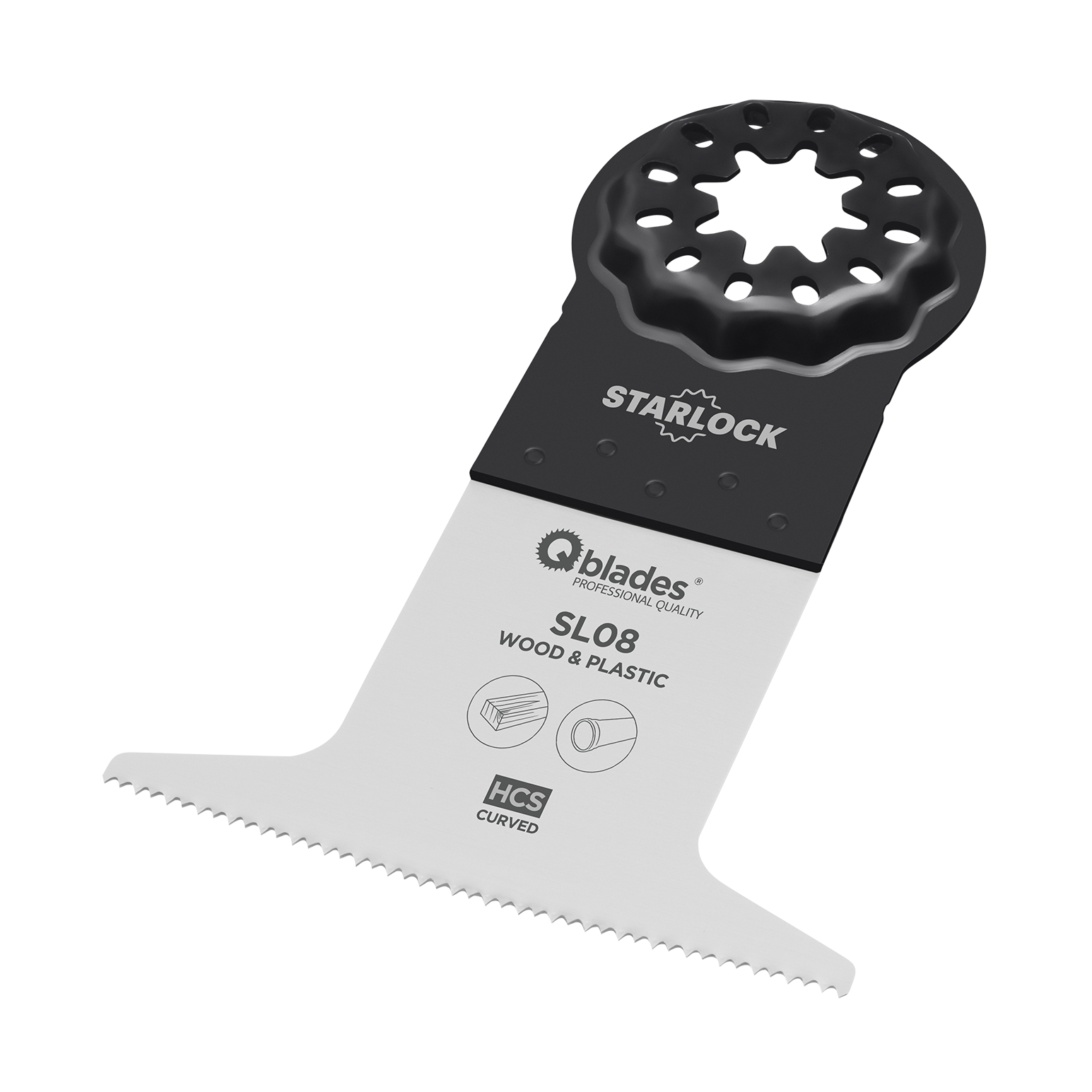 Qblades SL08 Fjölsagarblað Kúpt 65x50mm HCS 1 stk