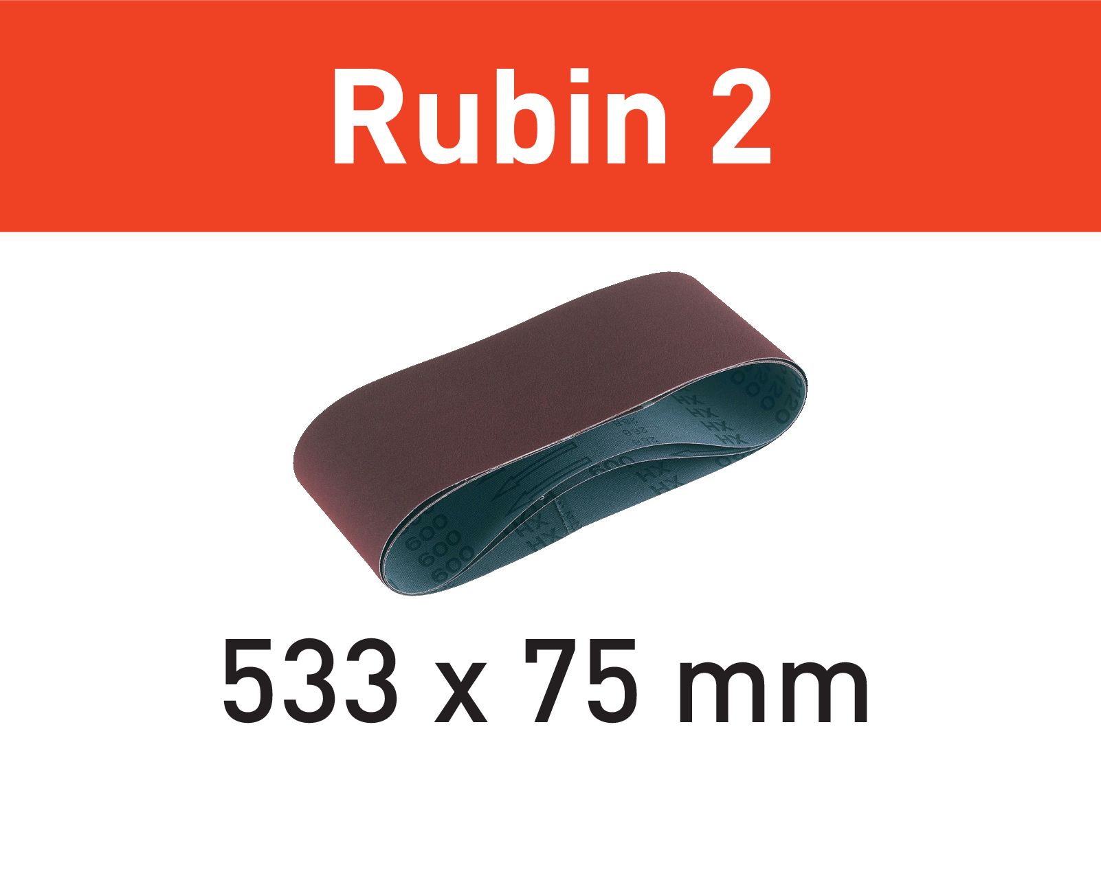 Festool Rubin Belti 533x75 P100 499158
