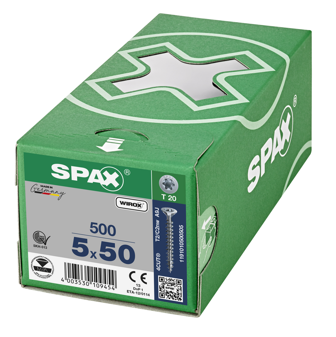 SPAX Tréskrúfur UZ 5.0x50 Uppsnittað 500/pk