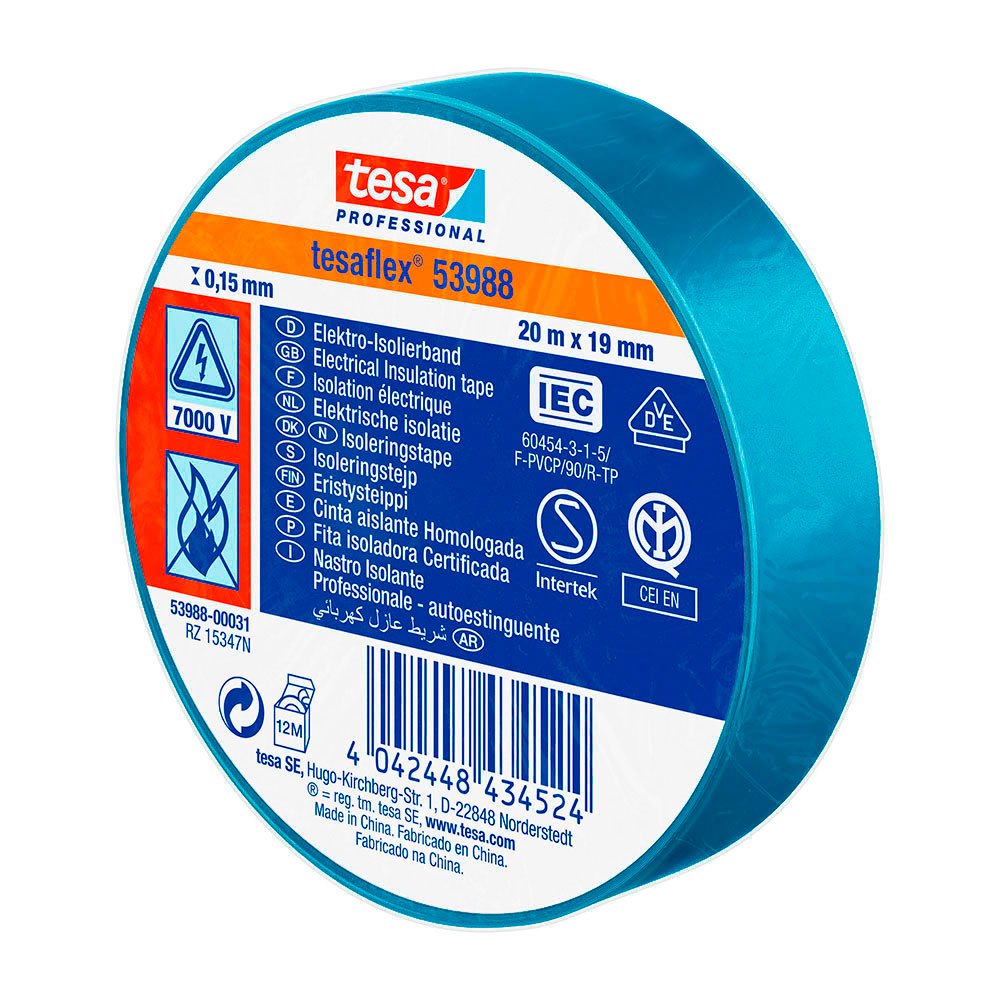 TESA Plastband Blátt 19mm x 20m