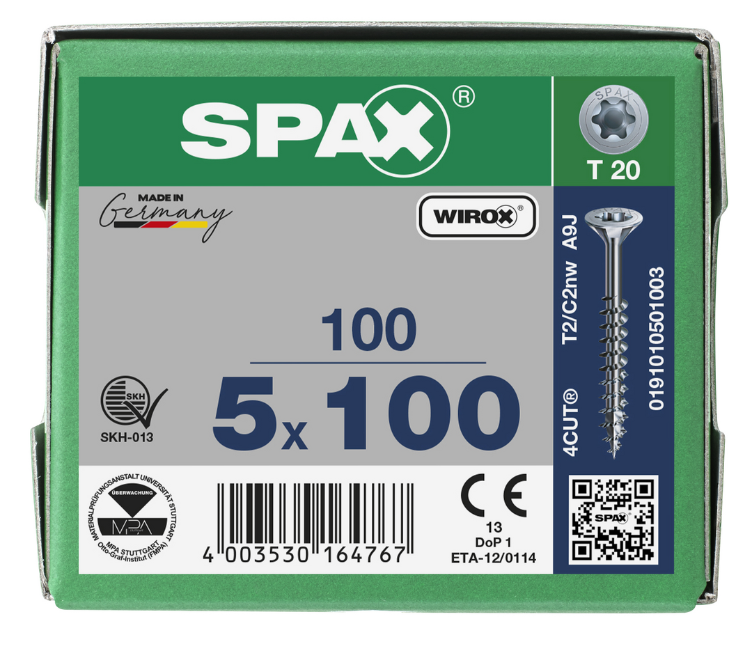 SPAX Tréskrúfur UZ 5.0x100/61 (200)