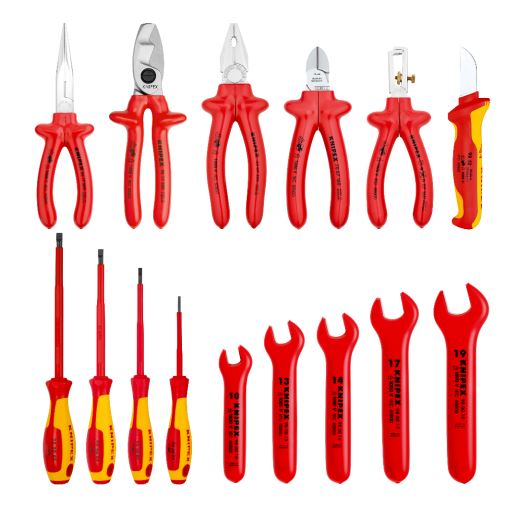 Knipex 15 Stk. Verkfærasett fyrir rafvirkja 98 99 13