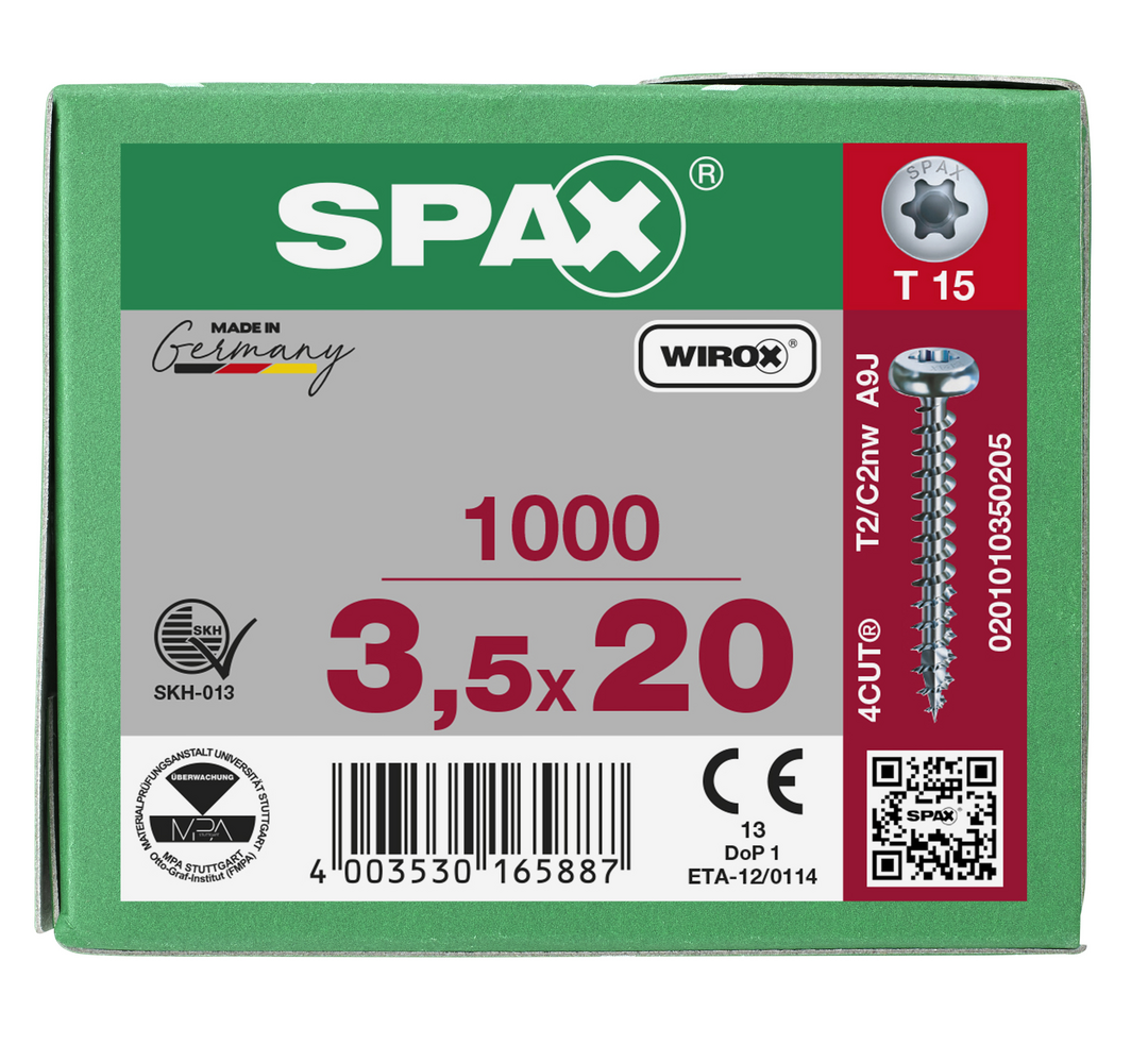 SPAX Tréskrúfur PH 3.5x20 (1000)