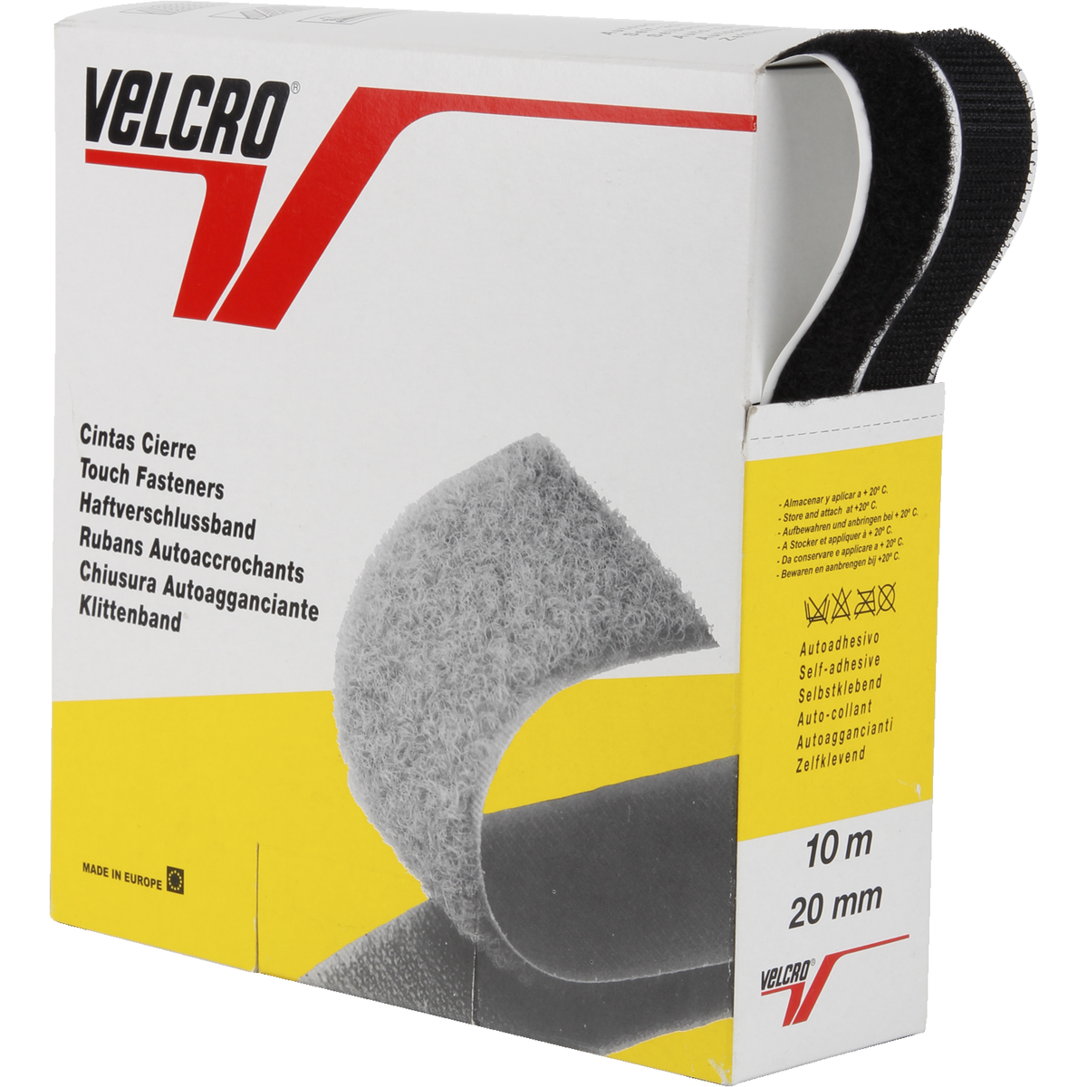 Förch Velcro Tape svart 2x20mm