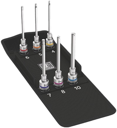 Wera 6 Stk. Sexkantasett 1/2" 140mm 8740C HF
