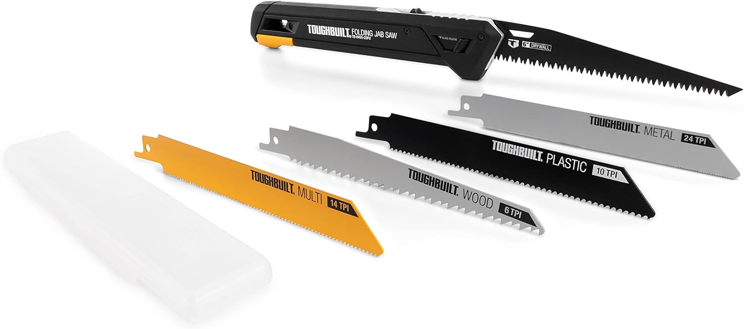 Toughbuilt Folding Jab Saw + 4 Blades TB-H4S5-23FU