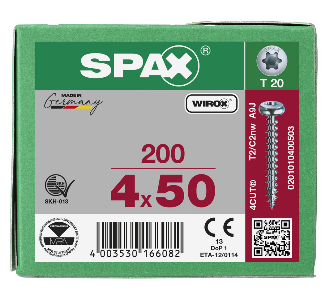 SPAX Tréskrúfur PH 4.0x50 (200)