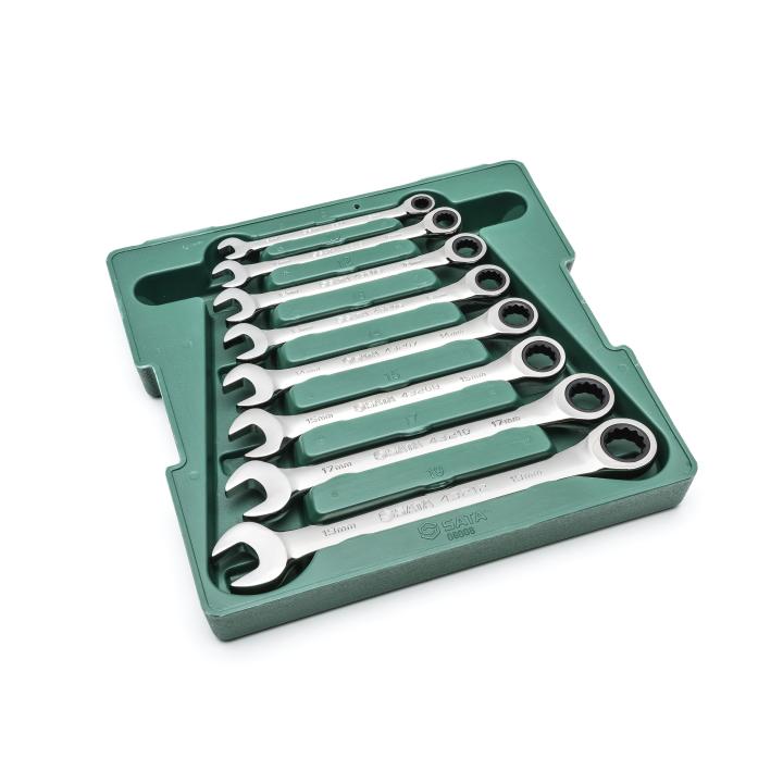 SATA 8 Stk. Skralllyklasett 8-19mm ST08008SJ