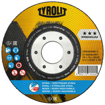 Tyrolit Slípiskífa Cerabond X 178x7.0 34401850
